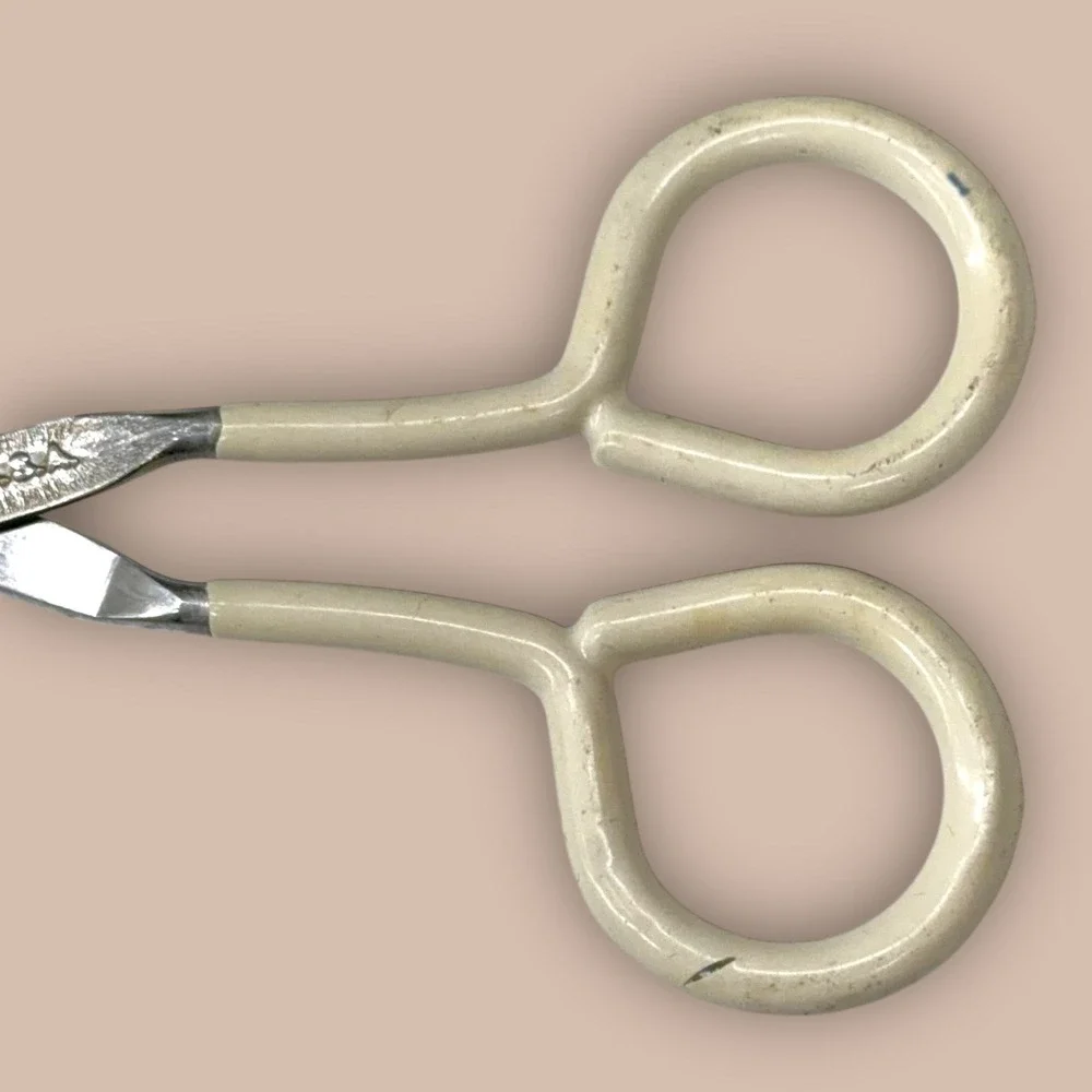 Vintage‎ EKCO USA Kitchen Tongs Set of 3 Metal Scissor Style Tongs Silver Cream